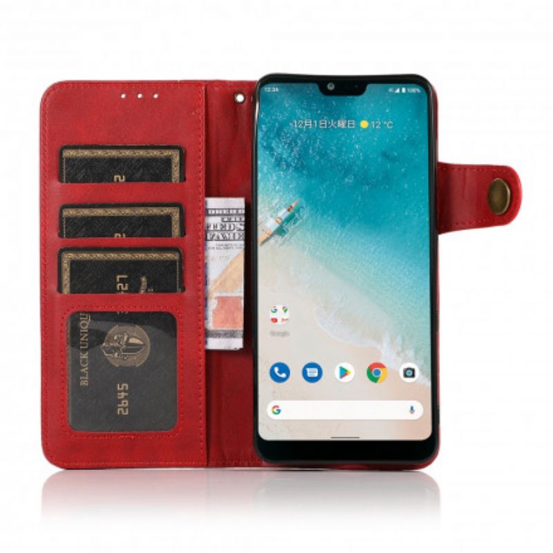 Housse Pour Xiaomi Mi 11 Ultra Simili Cuir Bouton Khazneh