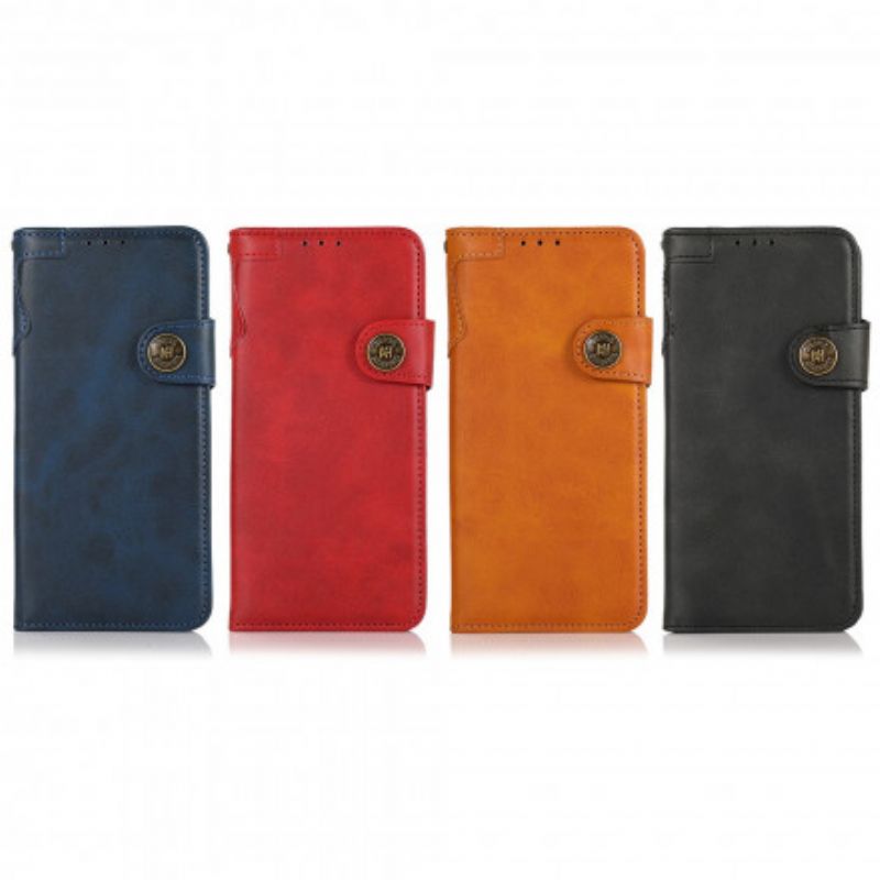 Housse Pour Xiaomi Mi 11 Ultra Simili Cuir Bouton Khazneh