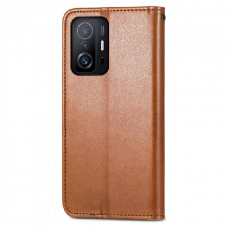 Housse Pour Xiaomi Mi 11T / 11T Pro Simili Cuir Et Fermoir Vintage