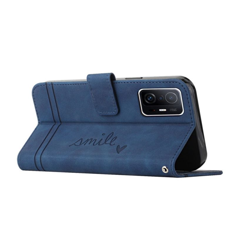 Housse Pour Xiaomi Mi 11T / 11T Pro Smile Avec Lanière