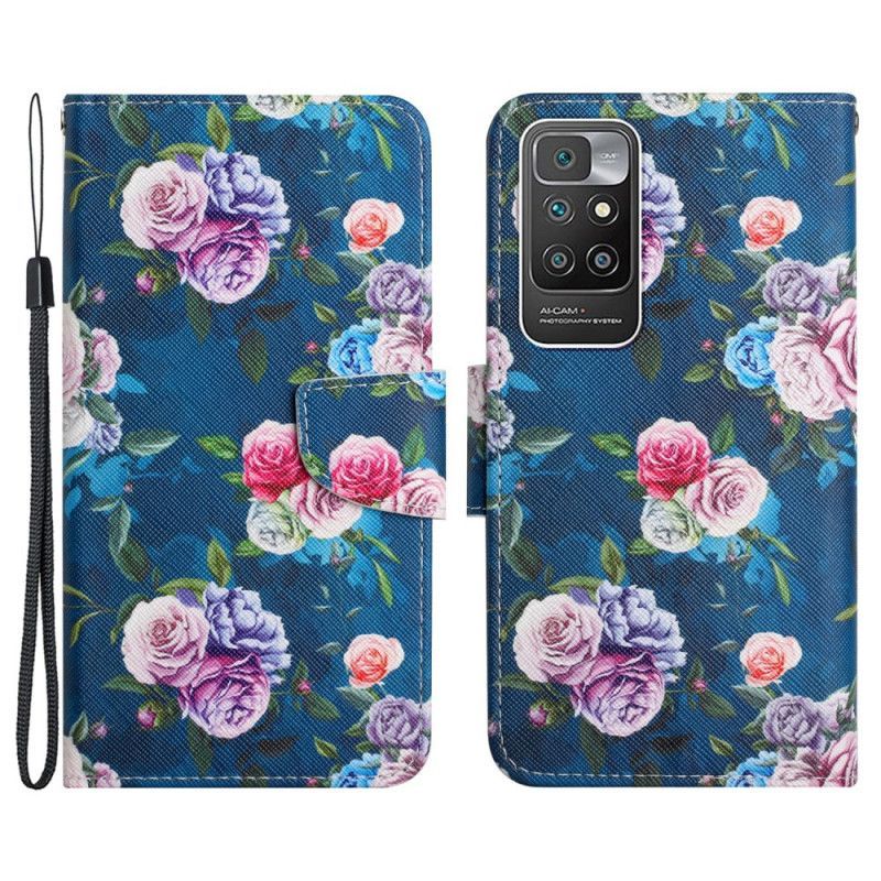 Housse Pour Xiaomi Redmi 10 Fleurs Liberty Royal