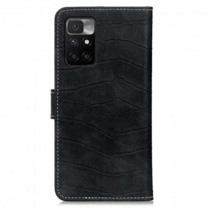 Housse Pour Xiaomi Redmi 10 Style Peau De Crocodile Vintage