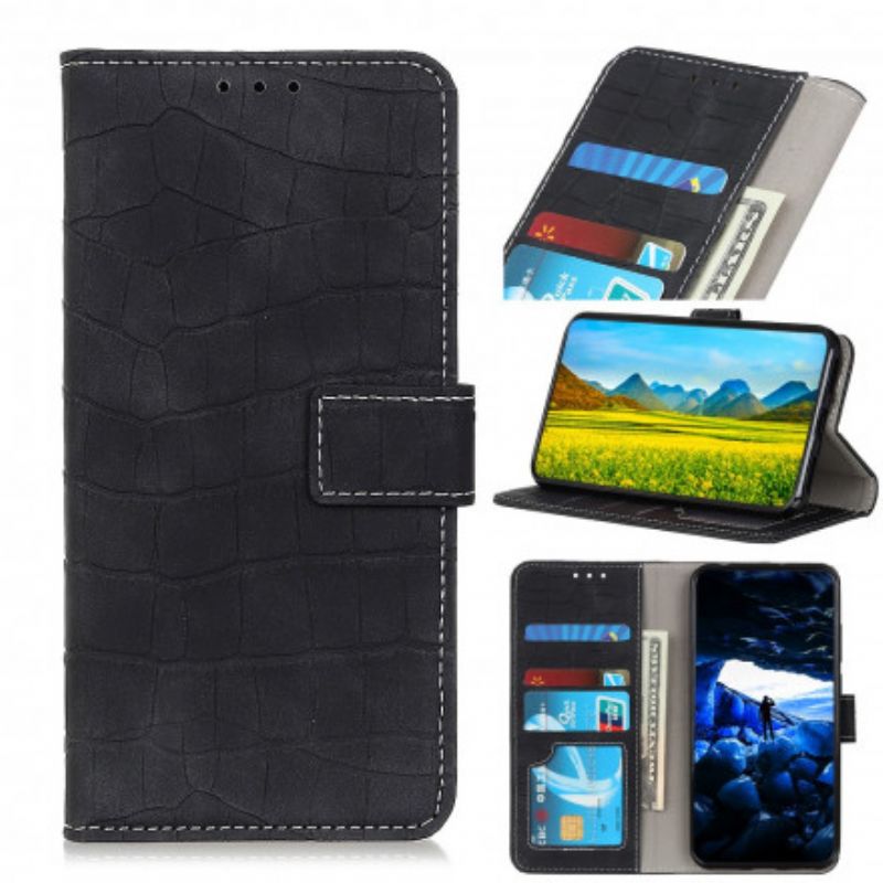 Housse Pour Xiaomi Redmi 10 Style Peau De Crocodile Vintage