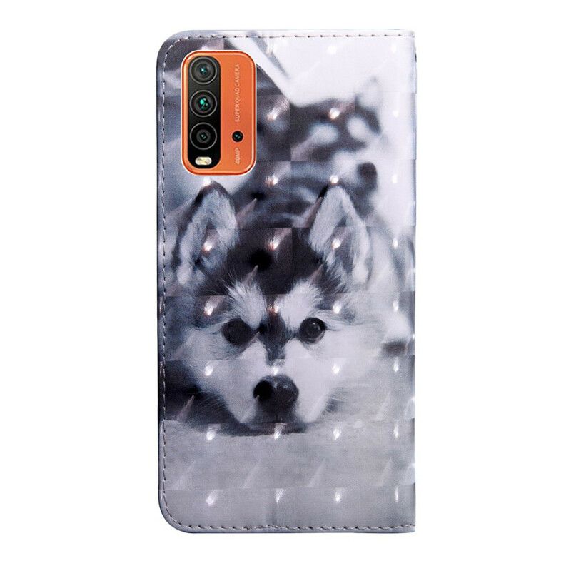 Housse Pour Xiaomi Redmi 9T Chien Noir Et Blanc