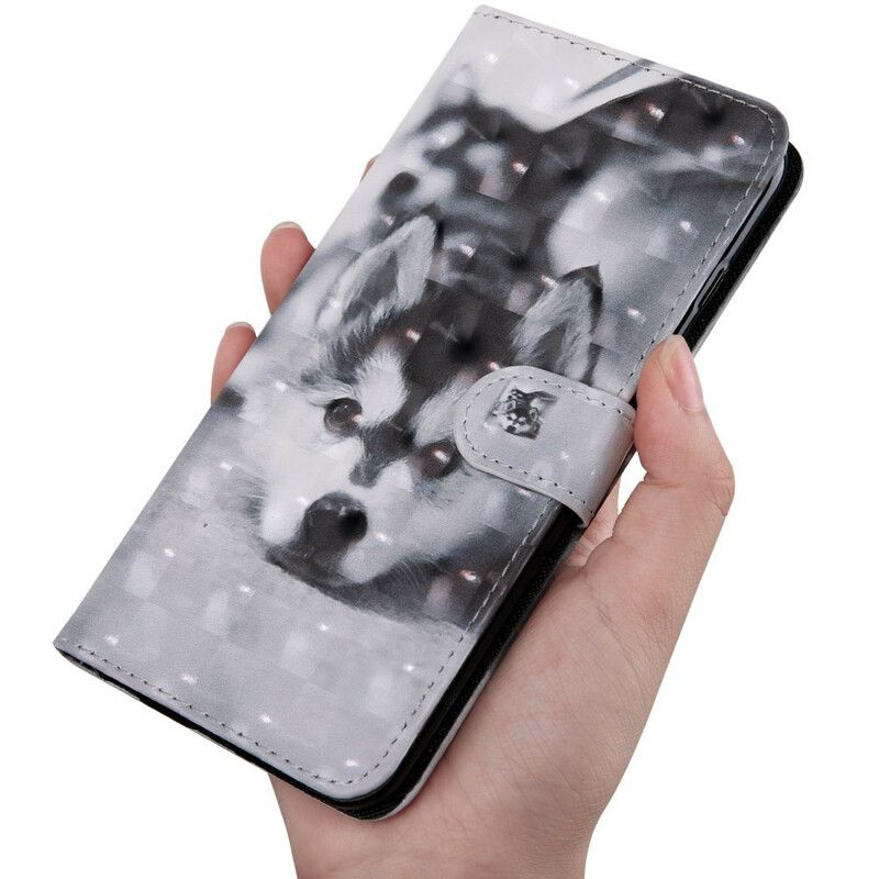 Housse Pour Xiaomi Redmi 9T Chien Noir Et Blanc