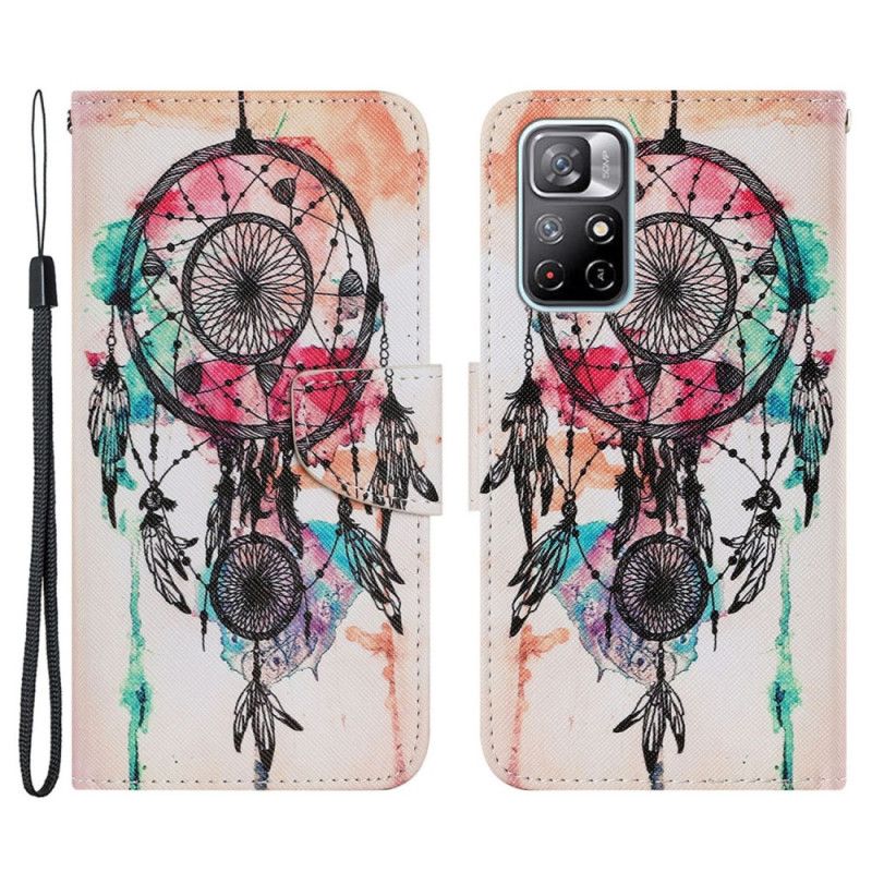 Housse Pour Xiaomi Redmi Note 11 / Poco M4 Pro 5G Aquarelle Attrape Rêves