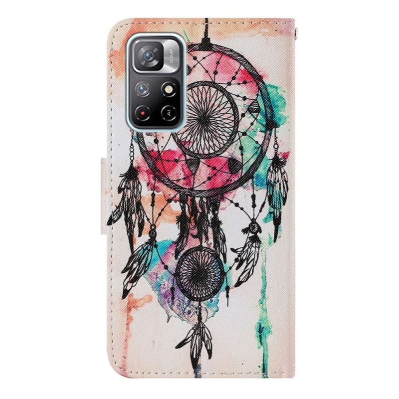 Housse Pour Xiaomi Redmi Note 11 / Poco M4 Pro 5G Aquarelle Attrape Rêves