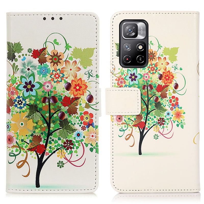 Housse Pour Xiaomi Redmi Note 11 / Poco M4 Pro 5G Arbre Fleuri