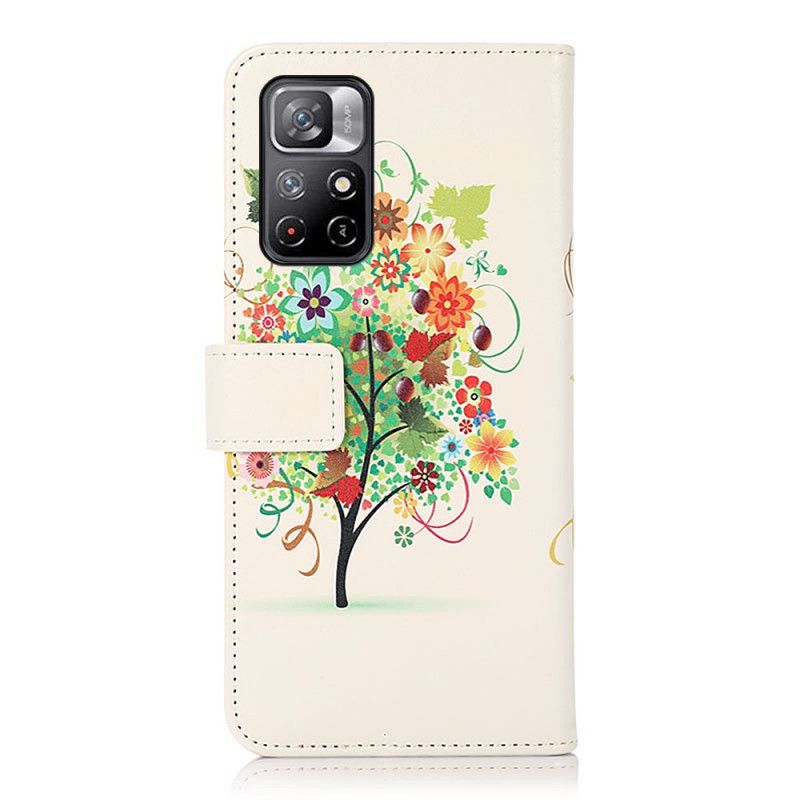 Housse Pour Xiaomi Redmi Note 11 / Poco M4 Pro 5G Arbre Fleuri