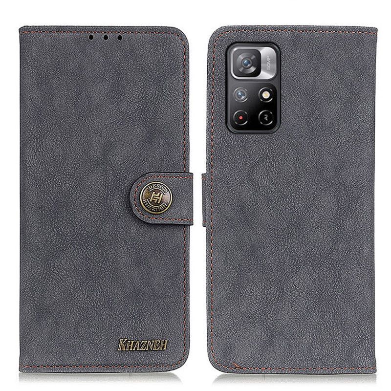 Housse Pour Xiaomi Redmi Note 11 / Poco M4 Pro 5G Cuir Fendu Rétro Khazneh