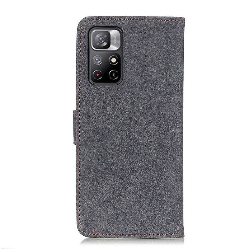 Housse Pour Xiaomi Redmi Note 11 / Poco M4 Pro 5G Cuir Fendu Rétro Khazneh