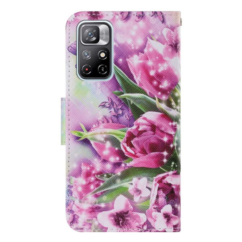 Housse Pour Xiaomi Redmi Note 11 / Poco M4 Pro 5G Papillon Et Lotus