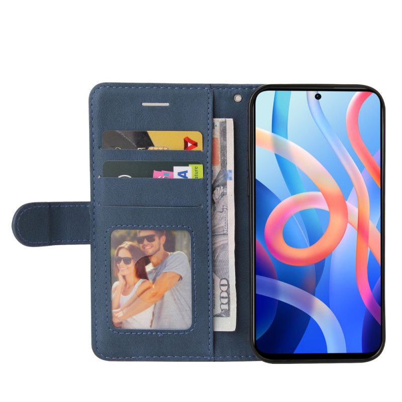 Housse Pour Xiaomi Redmi Note 11 / Poco M4 Pro 5G Simili Cuir Bicolore Signature