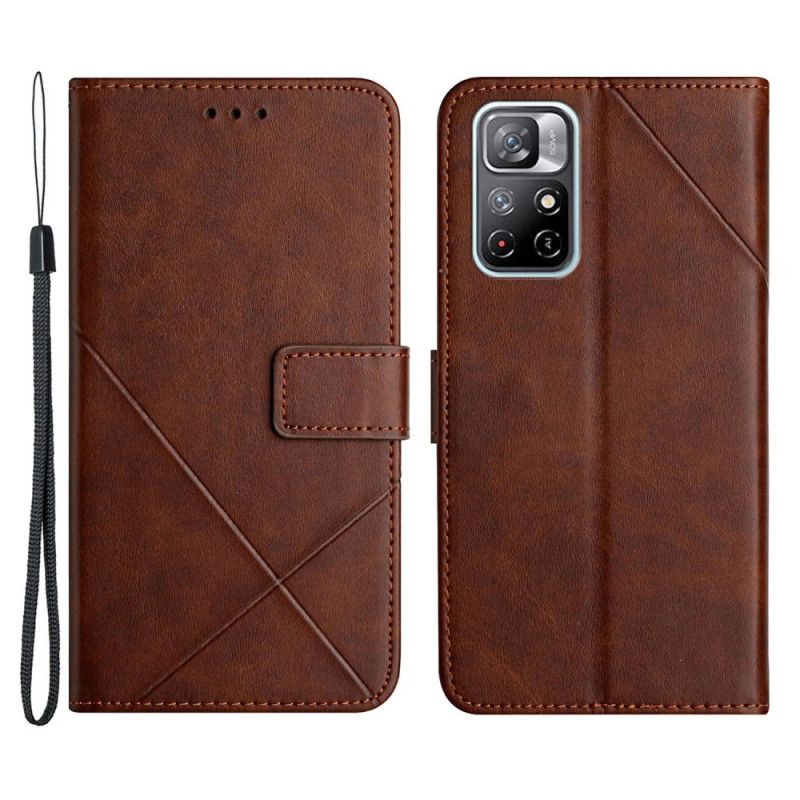 Housse Pour Xiaomi Redmi Note 11 / Poco M4 Pro 5G Style Cuir Géo X Design