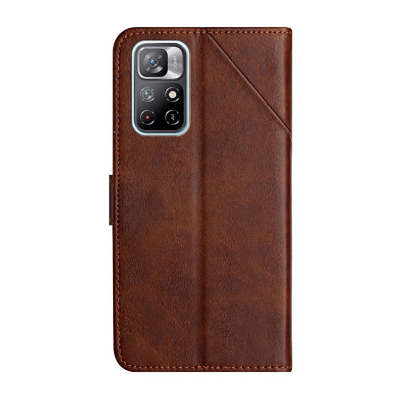 Housse Pour Xiaomi Redmi Note 11 / Poco M4 Pro 5G Style Cuir Géo X Design