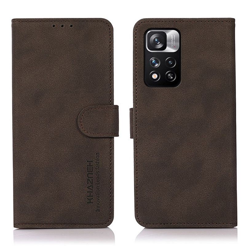 Housse Pour Xiaomi Redmi Note 11 Pro / Note 11 Pro Plus Effet Cuir Fashion Khazneh