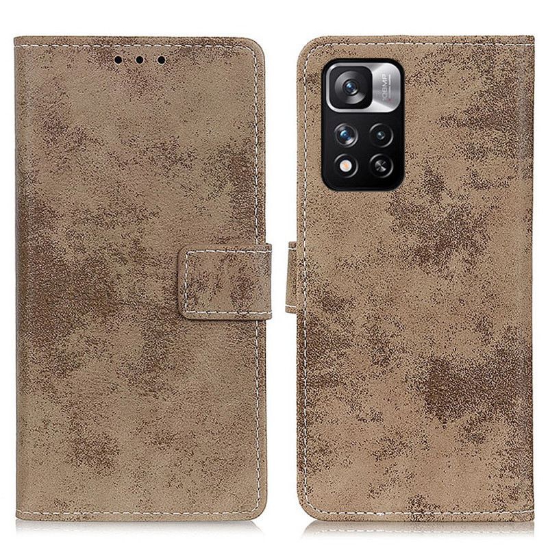 Housse Pour Xiaomi Redmi Note 11 Pro / Note 11 Pro Plus Effet Cuir Vintage