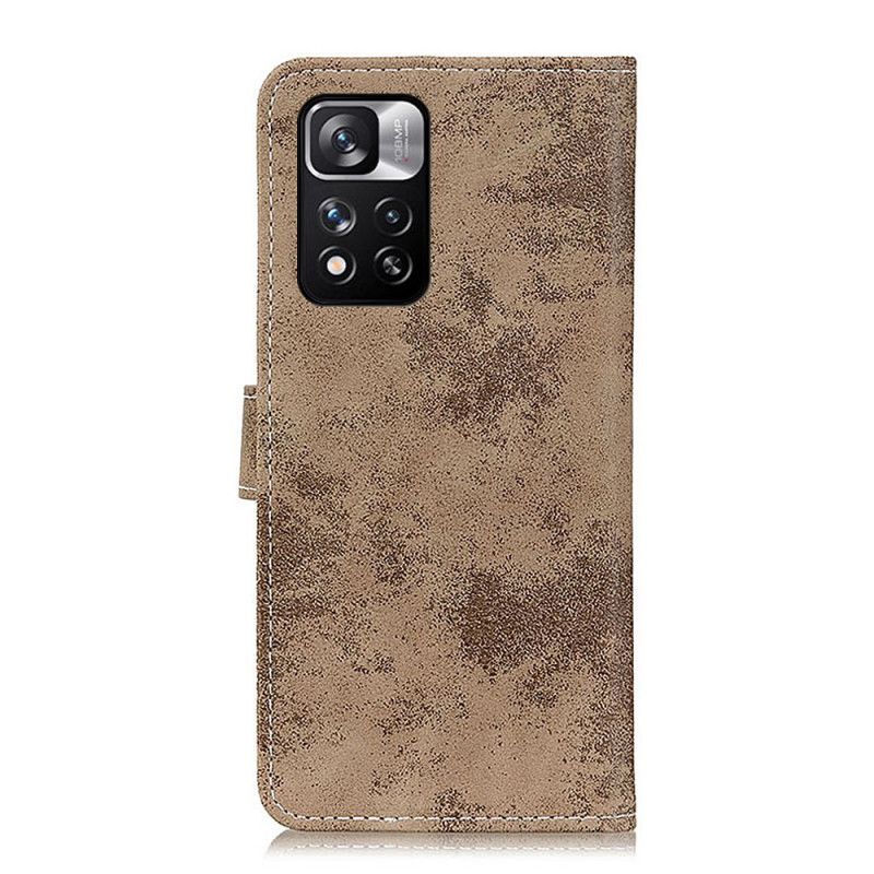 Housse Pour Xiaomi Redmi Note 11 Pro / Note 11 Pro Plus Effet Cuir Vintage