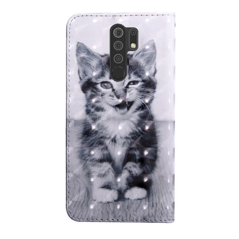 Housse Xaiomi Redmi 9 Chat Noir Et Blanc