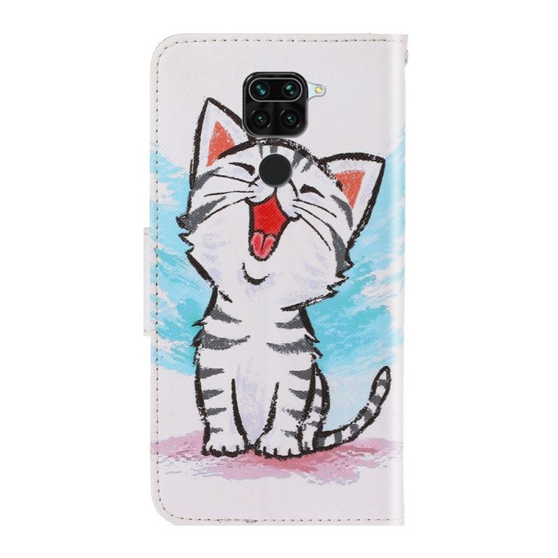 Housse Xaiomi Redmi Note 9 Chaton À Lanière