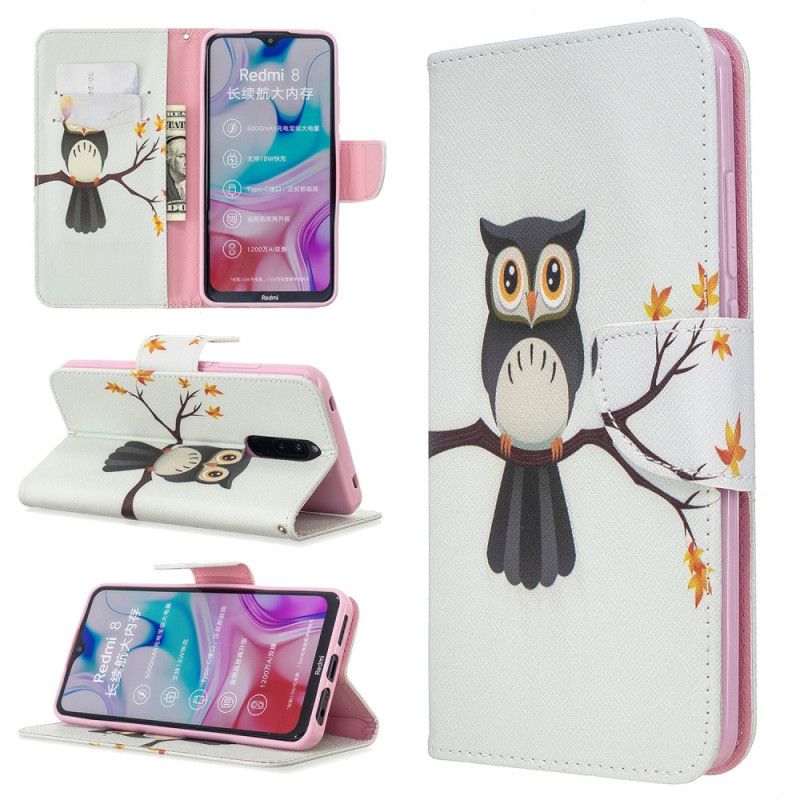 Housse Xaomi Redmi 8 Hibou Perché Sur La Branche