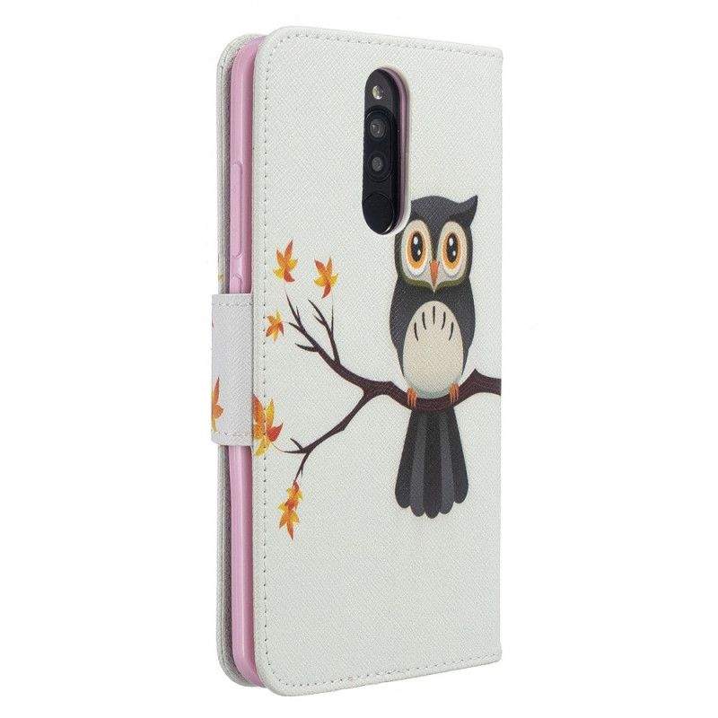 Housse Xaomi Redmi 8 Hibou Perché Sur La Branche