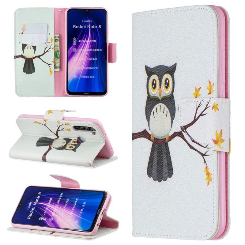 Housse Xaomi Redmi Note 8 Hibou Perché Sur La Branche