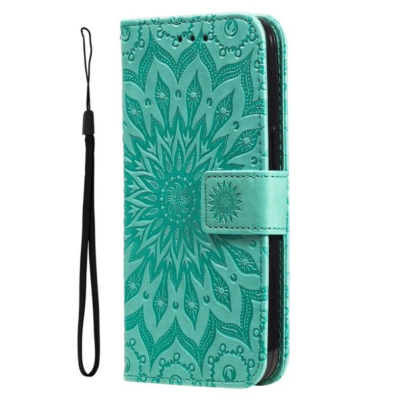 Housse Xiaomi 12 Lite Mandala Soleil avec Lanière