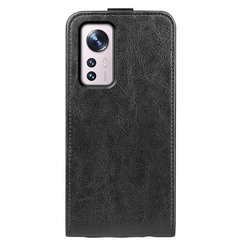 Housse Xiaomi 12 Pro Effet Cuir Rabat Vertical