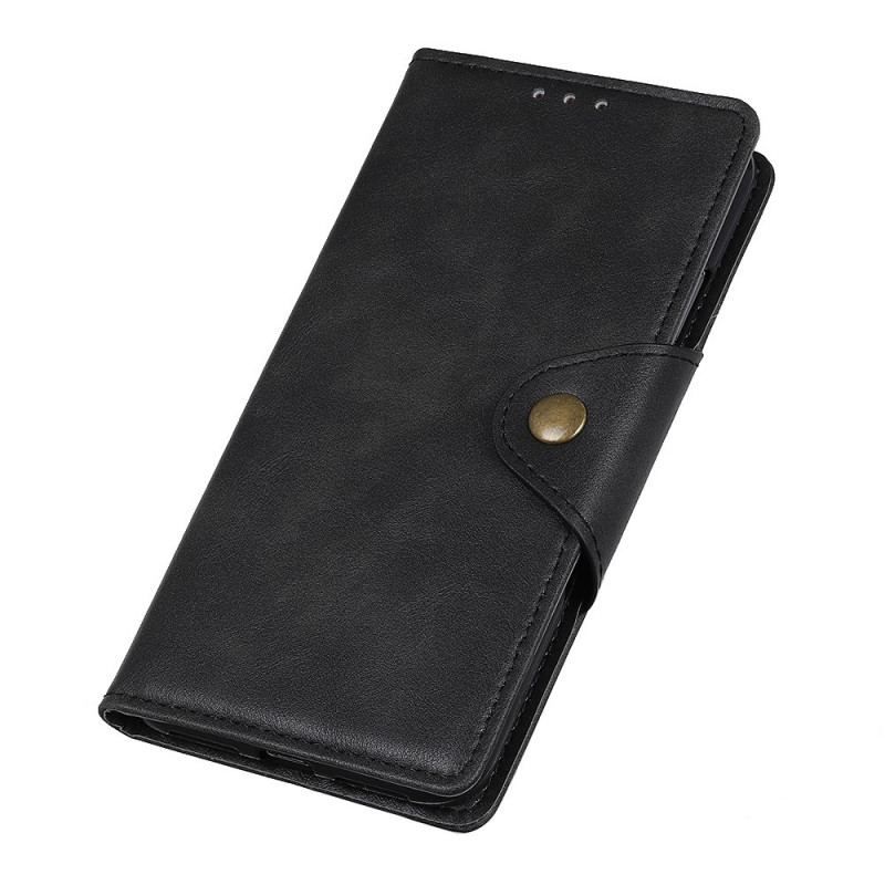 Housse Xiaomi 12 Pro Simili Cuir Vintage et Bouton