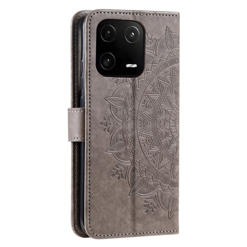 Housse Xiaomi 13 Mandala Soleil avec Lanière