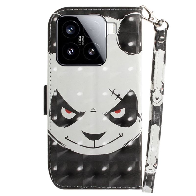 Housse Xiaomi 15 Angry Panda à Lanière