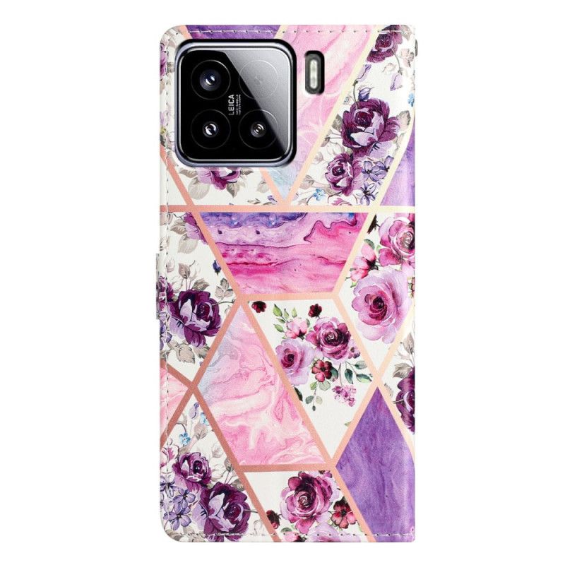 Housse Xiaomi 15 Motif Floral Violet