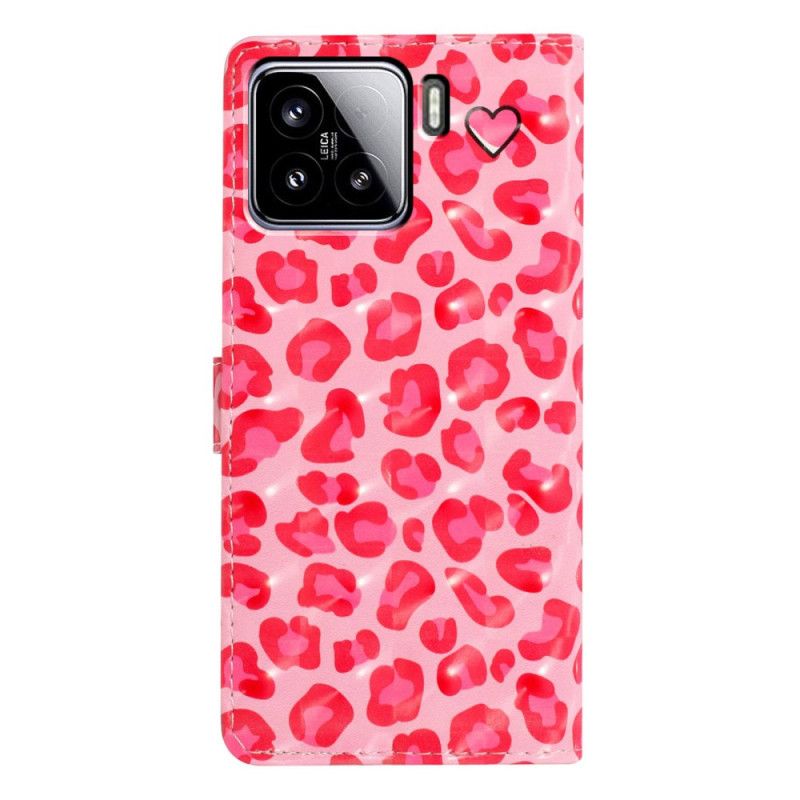Housse Xiaomi 15 Motif Léopard Rose 3D