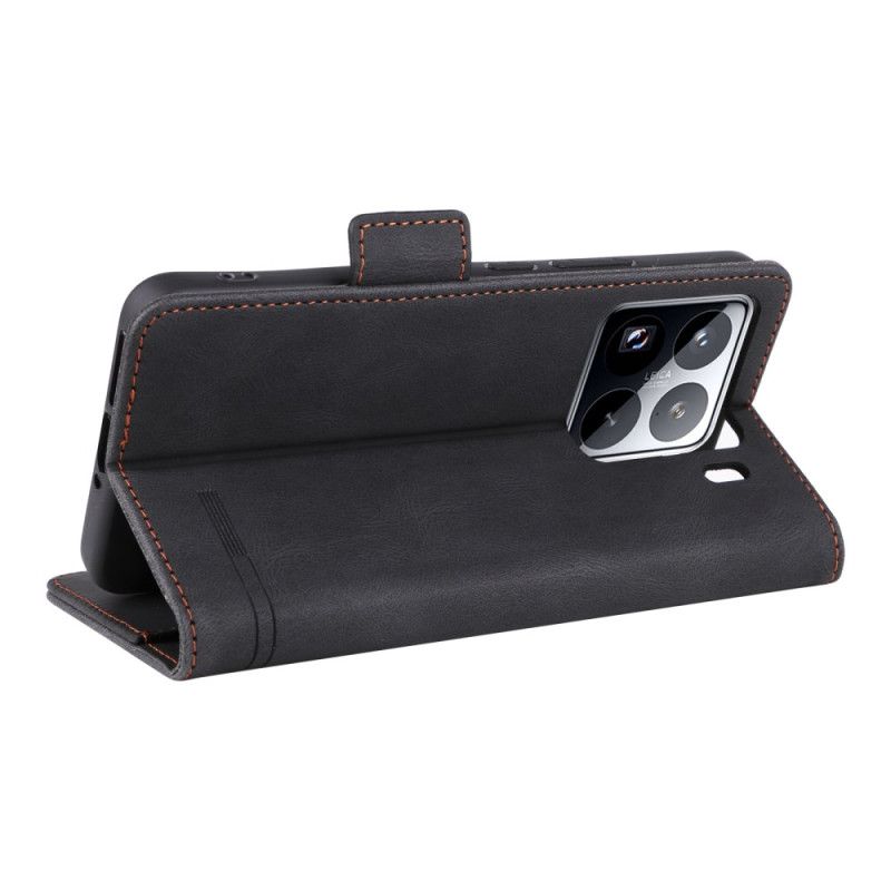 Housse Xiaomi 15 Portefeuille avec Décoration Métallique