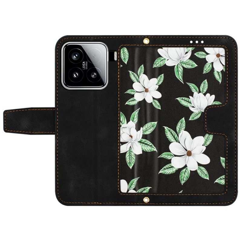 Housse Xiaomi 15 Portefeuille Floral