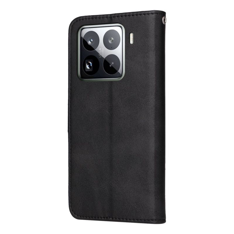 Housse Xiaomi 15 Pro Effet Cuir Uni à Lanière