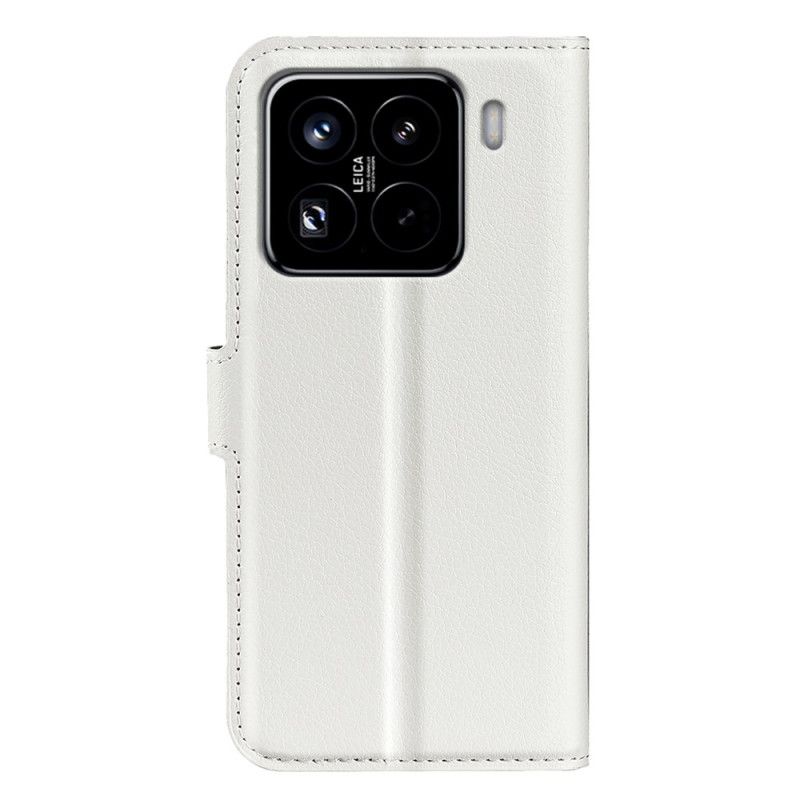 Housse Xiaomi 15 Pro Simili Cuir Litchi Classique