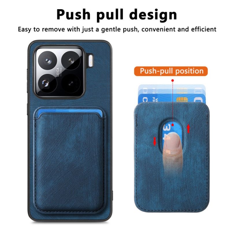 Housse Xiaomi 15 Rétro avec Porte-Cartes Détachable