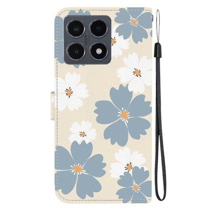 Housse Xiaomi 15T Marguerites Bleues et Blanches