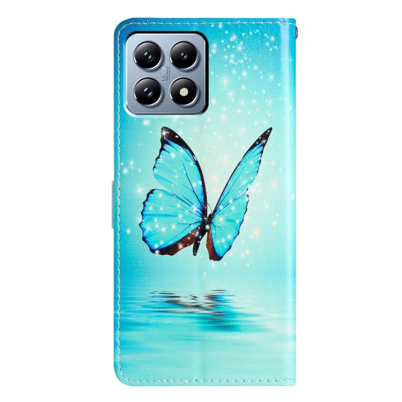 Housse Xiaomi 15T Papillon Bleu
