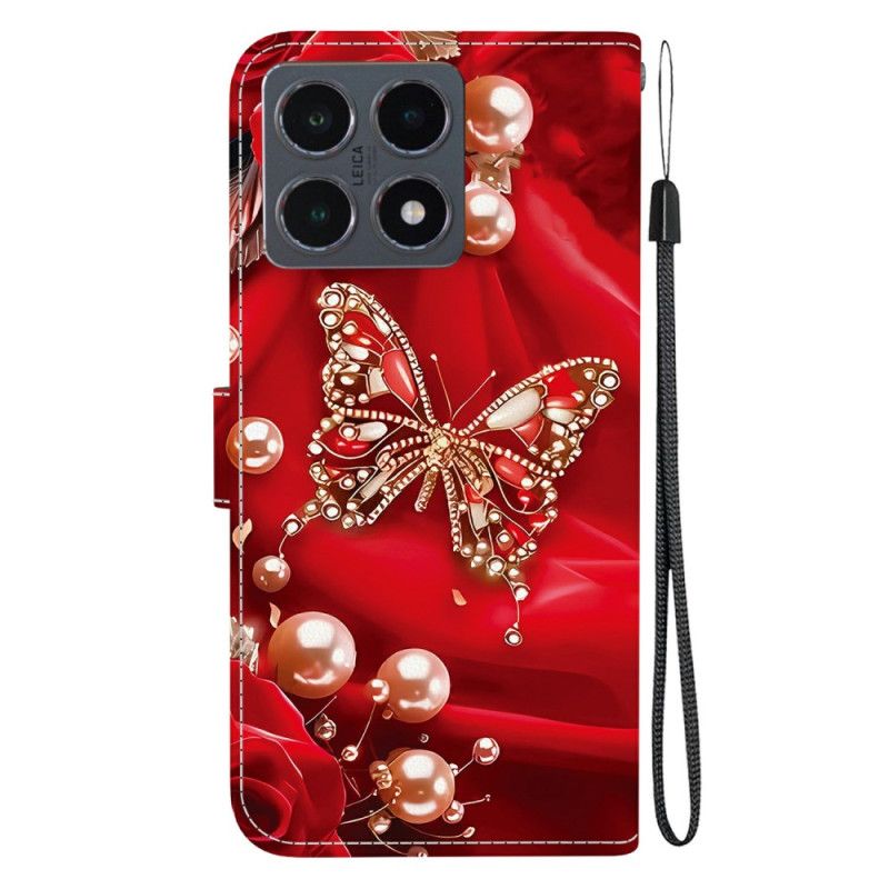 Housse Xiaomi 15T Papillons et Perles