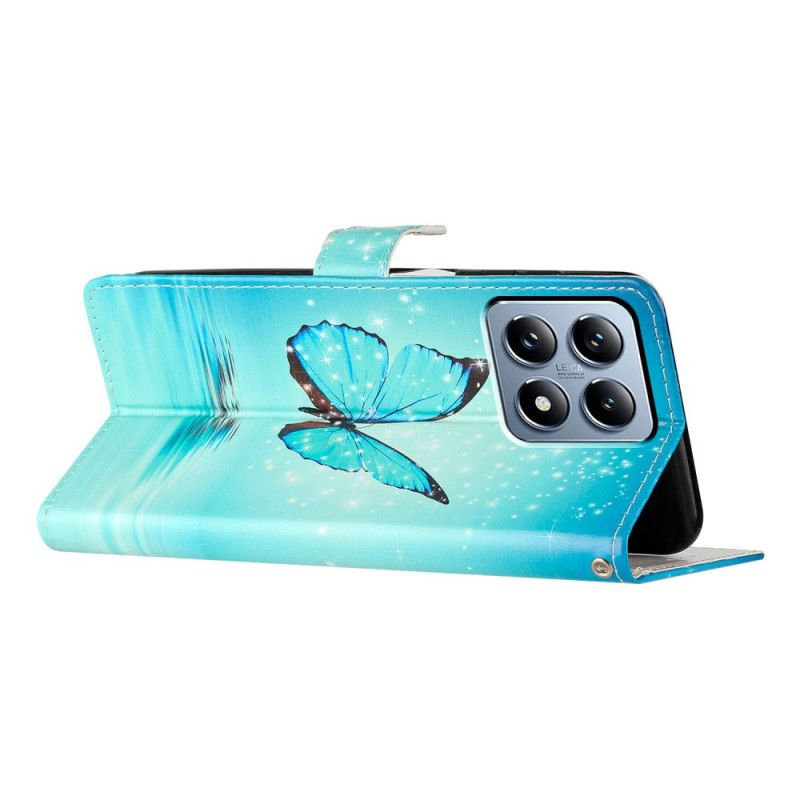 Housse Xiaomi 15T Pro Papillon Bleu