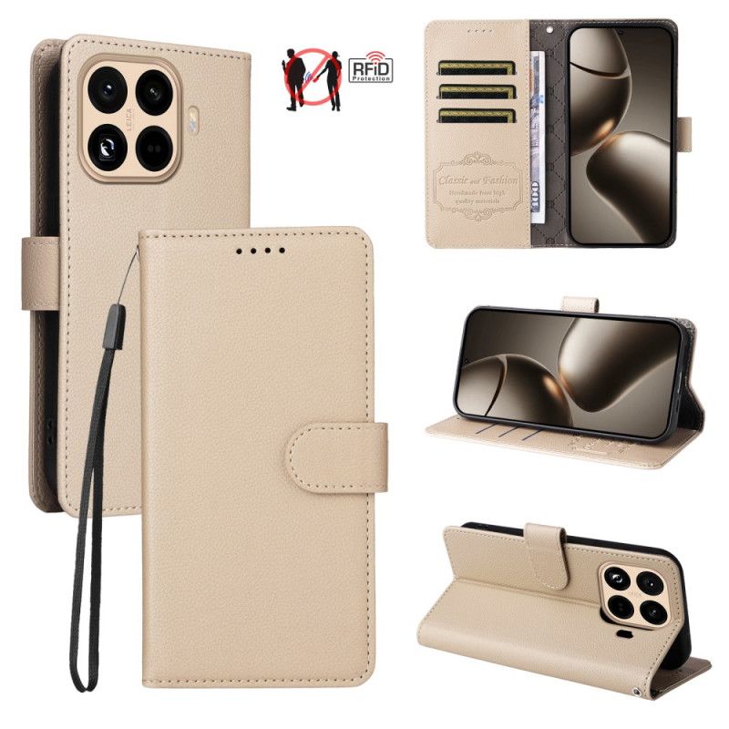 Housse Xiaomi 15T Pro Portefeuille RFID Effet Cuir