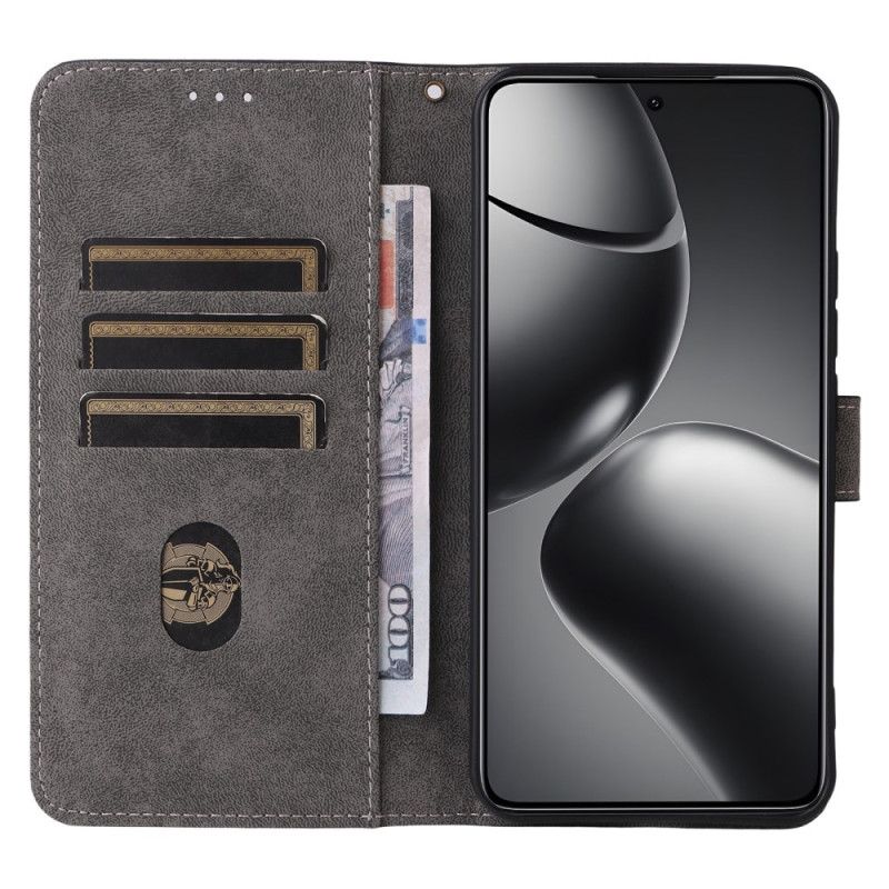 Housse Xiaomi 15T Pro Portefeuille RFID Effet Daim