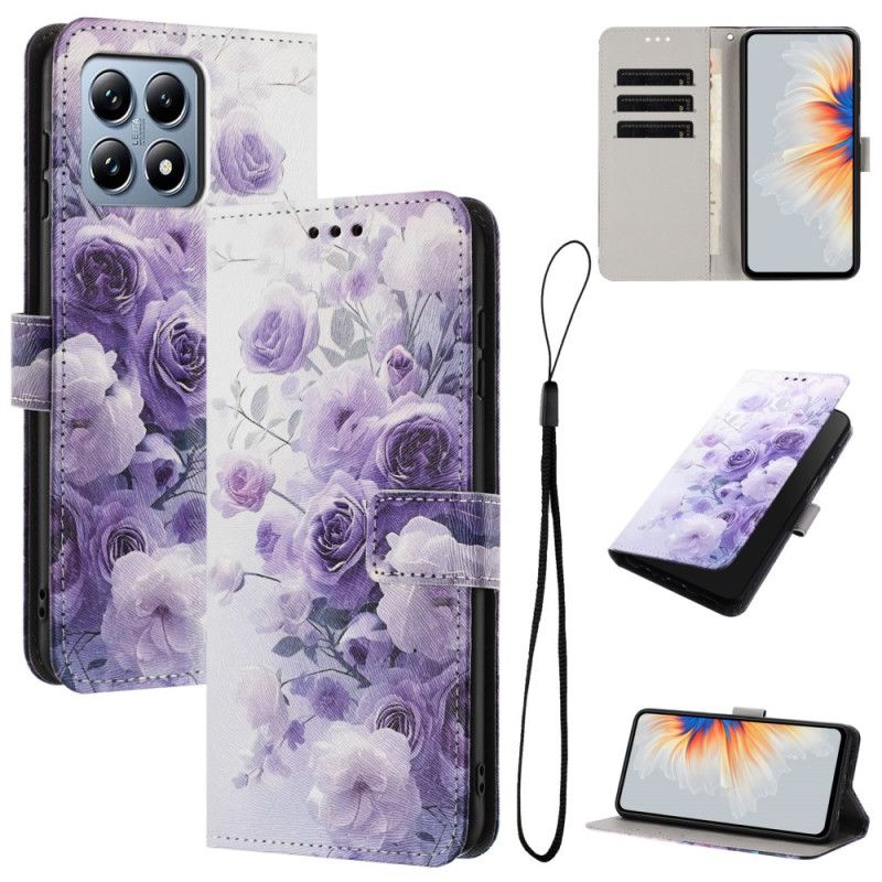 Housse Xiaomi 15T Roses Violettes
