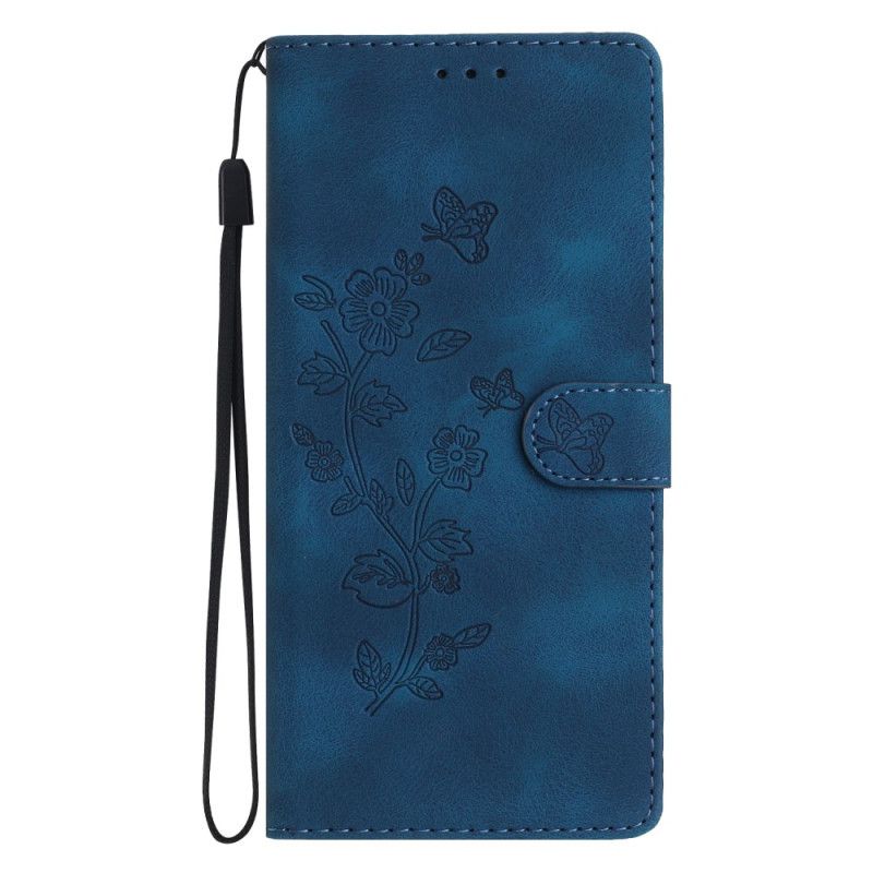 Housse Xiaomi 17 Effet Daim Motif Floral