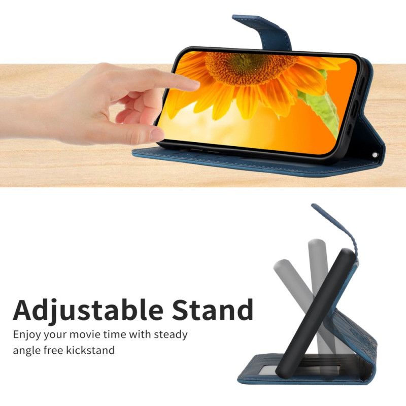 Housse Xiaomi 17 Empreinte Tournesol à Lanière