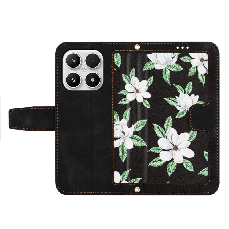 Housse Xiaomi 17 Porte-Cartes et Motif Floral