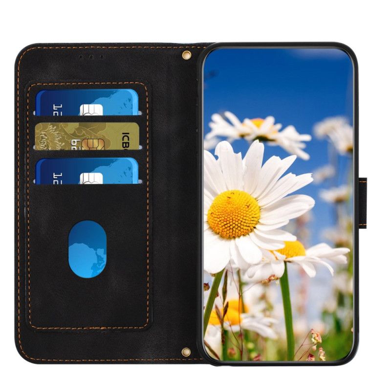 Housse Xiaomi 17 Porte-Cartes et Motif Floral